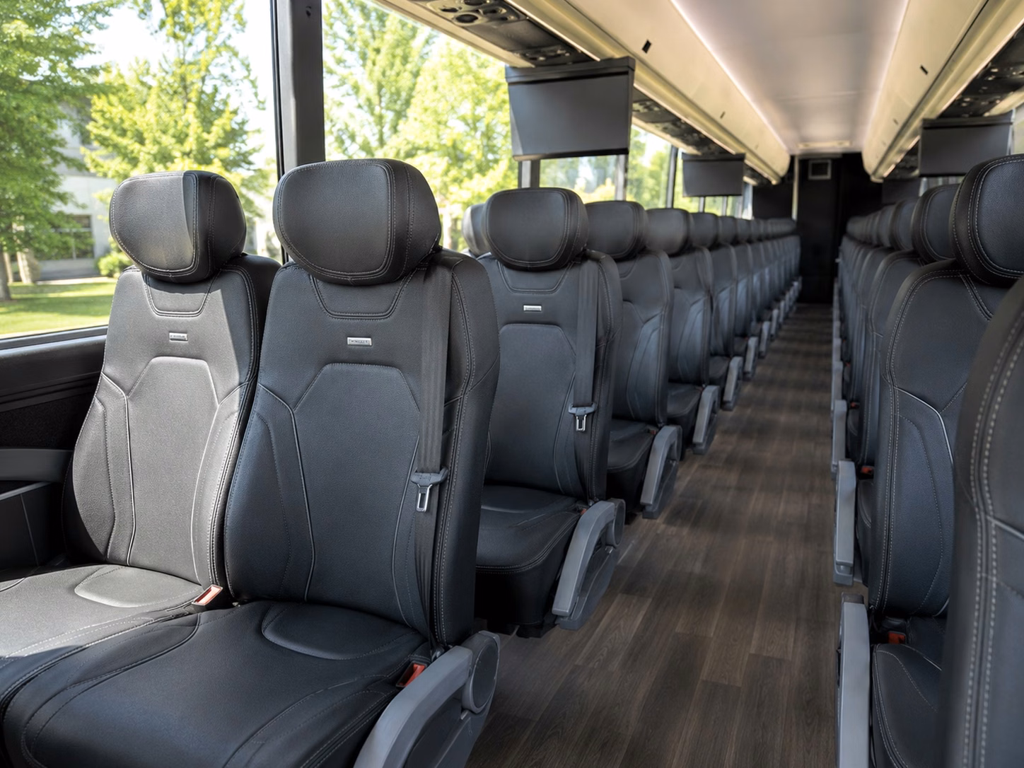 56 passenger charter bus interior