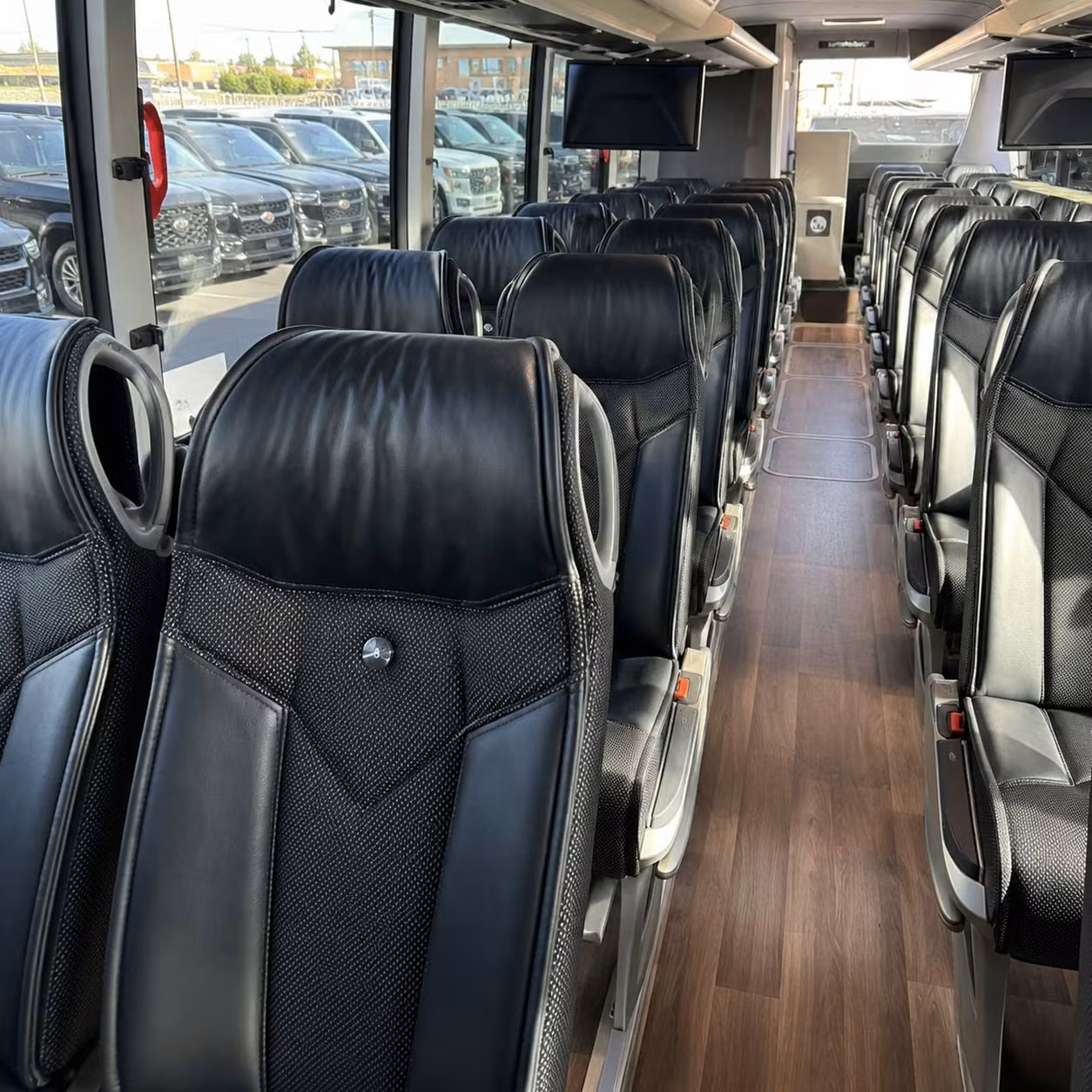 cleveland charter bus rental interior
